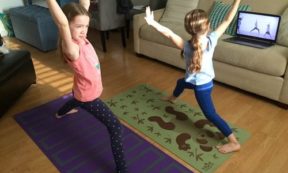 children doing yoga